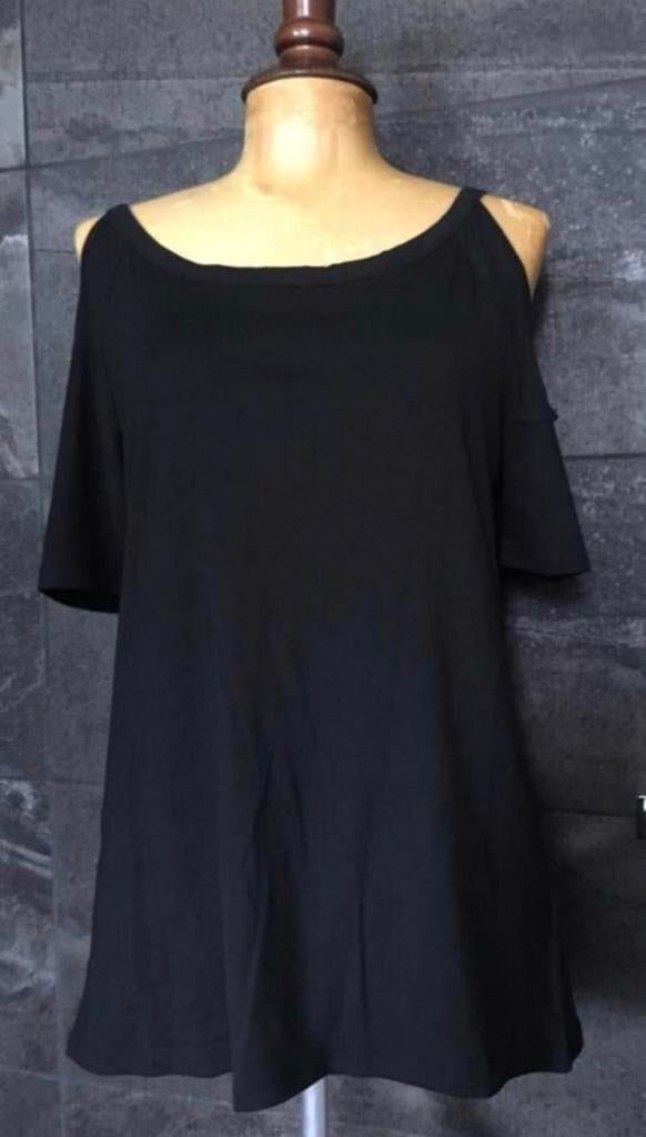Nieuw t-shirt top blouse Esprit viscose met open schouders, Kleding | Dames, T-shirts, Maat 38/40 (M), Zwart, Nieuw, Ophalen of Verzenden