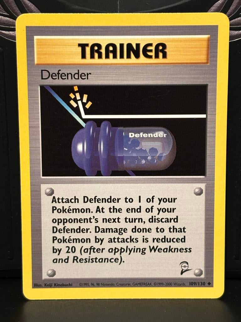 Pokémon Trainer Defender Kaart 109/130 (Base Set 2), Verzenden, Gebruikt, Losse kaart