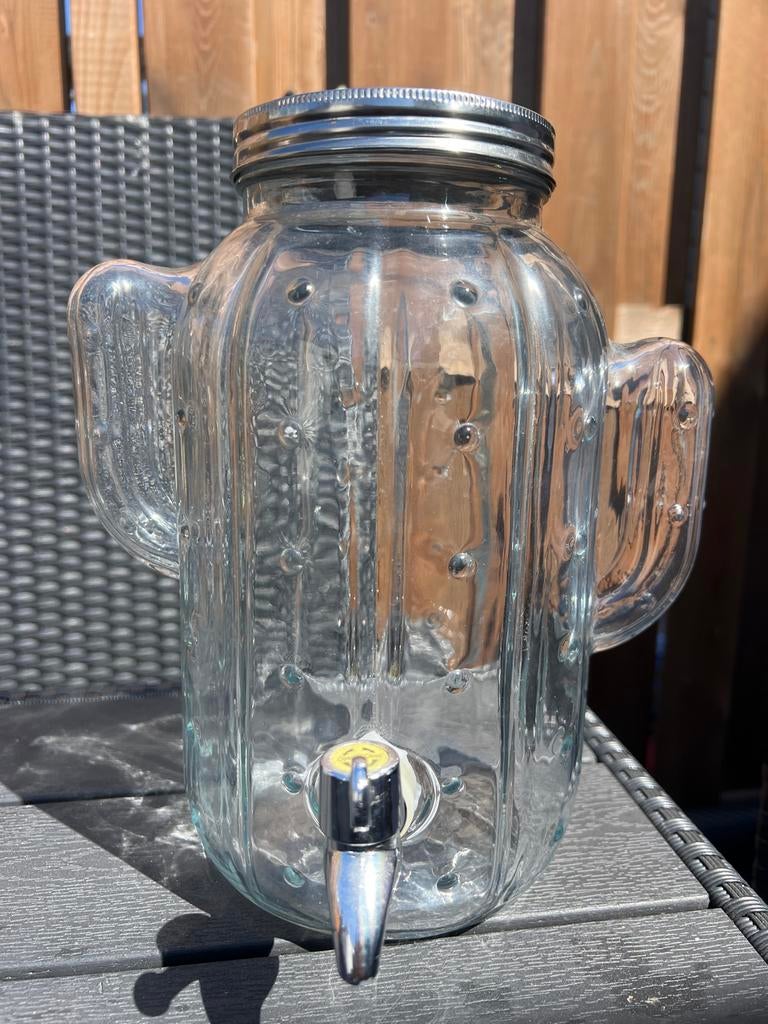 Cactus Drankdispenser van Glas met Kraantje, Ophalen, Zo goed als nieuw, Overige merken, Glas