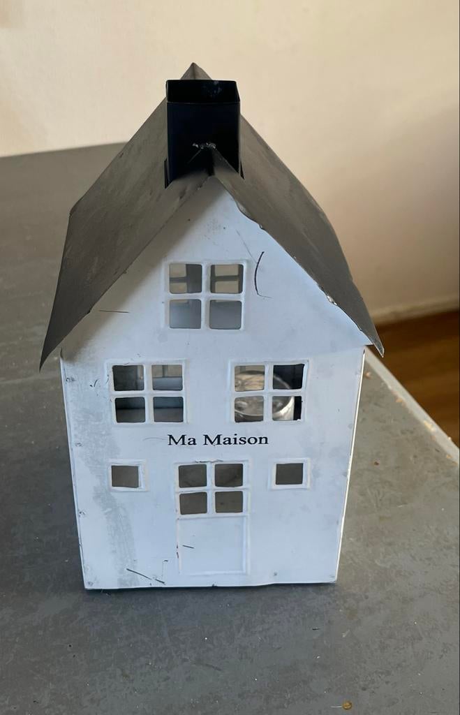 Riviera Maison Kandelaar Huisje, Ophalen, Wit, Zo goed als nieuw, Metaal
