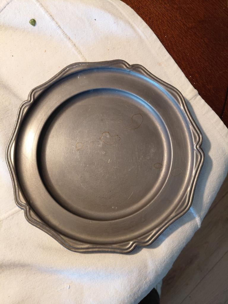 Tinnen bordje, Antiek en Kunst, Antiek | Tin, Ophalen