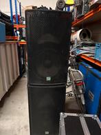 2x Gemsound Tops 15 inch PA Speakers, Gebruikt, 120 watt of meer, Front, Rear of Stereo speakers, Ophalen