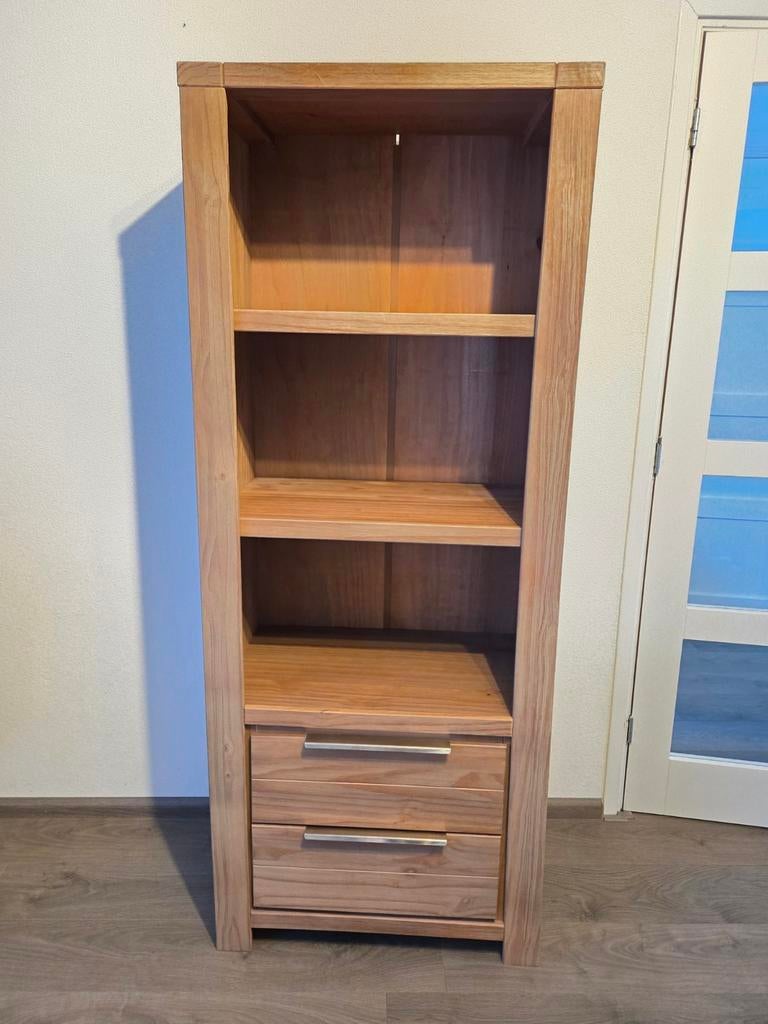 Houten (boeken)kast met 2 lades, Ophalen, Met plank(en), 50 tot 100 cm, Zo goed als nieuw