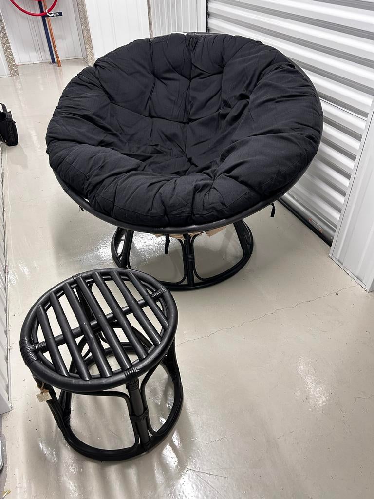 Papasan stoelkussen alleen verdikt overvolle ronde Papasan stoelkussen vrije tijd Papasan zitkussen Papasan stoel Hangend ei stoelkussen Schommel Schommelstoel kussen (J 140x140cm/55.11x55.11in
