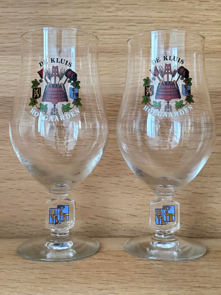 Hoegaarden De Kluis glazen - Set van 2, Ophalen of Verzenden, Zo goed als nieuw, Glas of Glazen, Overige merken