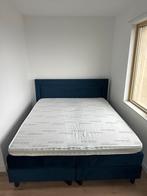 Tweepersoonsbed 180x220, Huis en Inrichting, Slaapkamer | Bedden, Ophalen, Blauw, Tweepersoons, Zo goed als nieuw