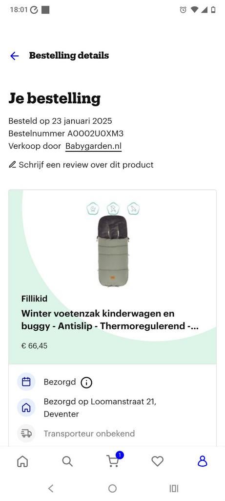 Voetenzak buggy, Ophalen of Verzenden, Zo goed als nieuw