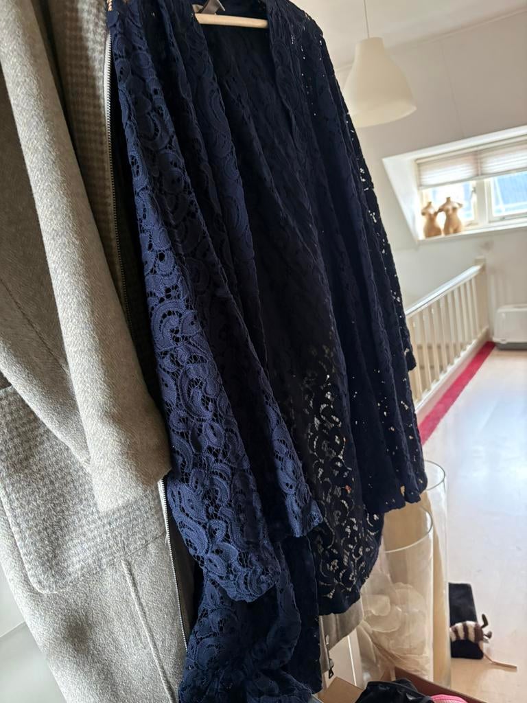 H&M Donkerblauw Doorschijnend Vestje Maat XL, Kleding | Dames, Truien en Vesten, Ophalen of Verzenden, Gedragen, Maat 46/48 (XL) of groter