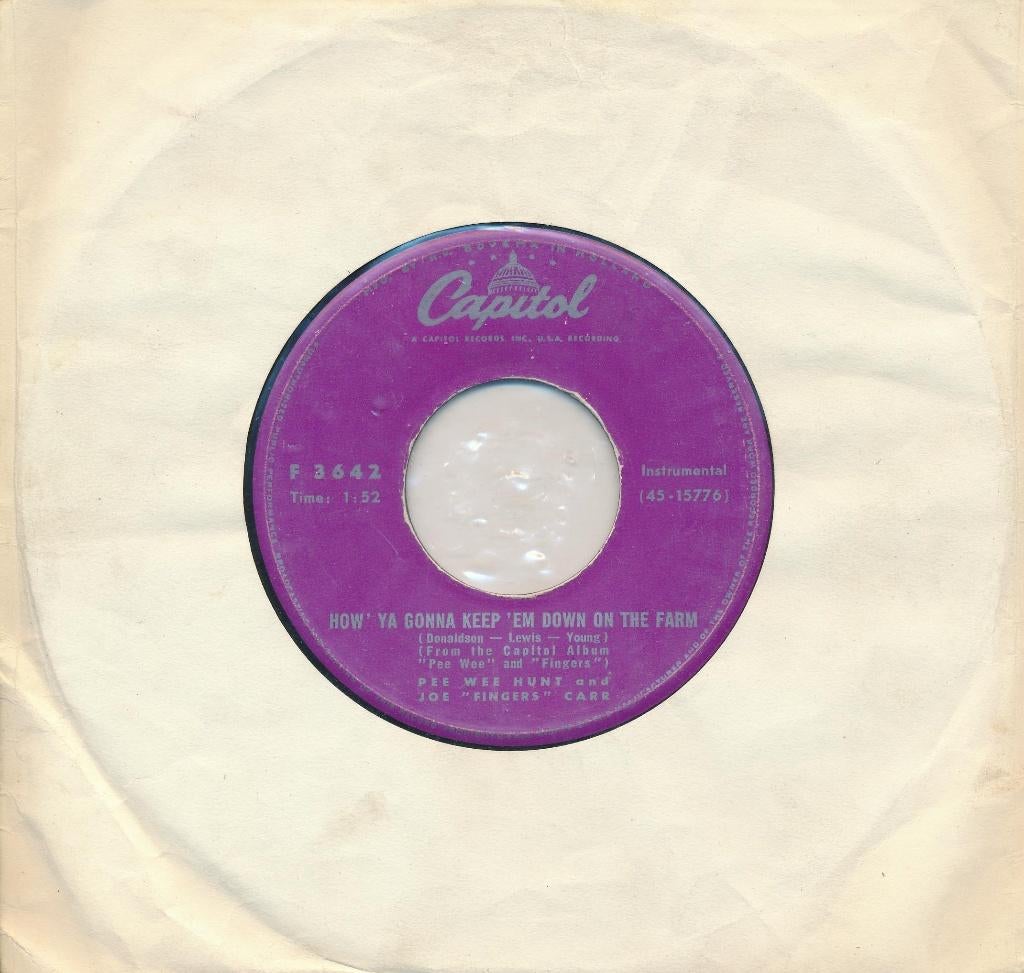 2272 Pee Wee Hunt - How' ya gonna keep 'em down (1957), Gebruikt, 7 inch, Single, Ophalen of Verzenden