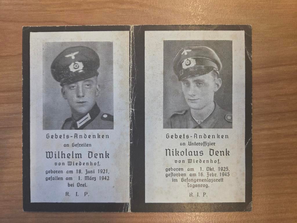 Bidprentje broers, Ophalen of Verzenden, Landmacht, Duitsland, Overige typen