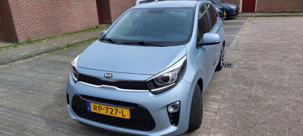 Kia Picanto 1.0 MPi 67pk 4-zits 2018 Blauw Dynamic Line, Auto's, Voorwielaandrijving, Start-stop-systeem, Origineel Nederlands