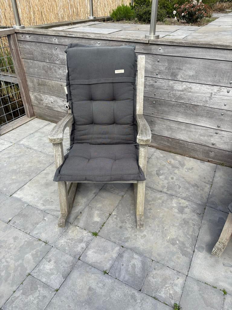 2 Teakhouten Schommelstoelen - Kees Smit - Zeer Goede Staat, Ophalen, Zo goed als nieuw, Teakhout