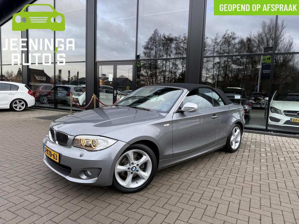 BMW 1-serie Cabrio 118i Exclusive Edition|Navi|Leer, Auto's, BMW, Euro 5, Achterwielaandrijving, Zwart, Cabriolet