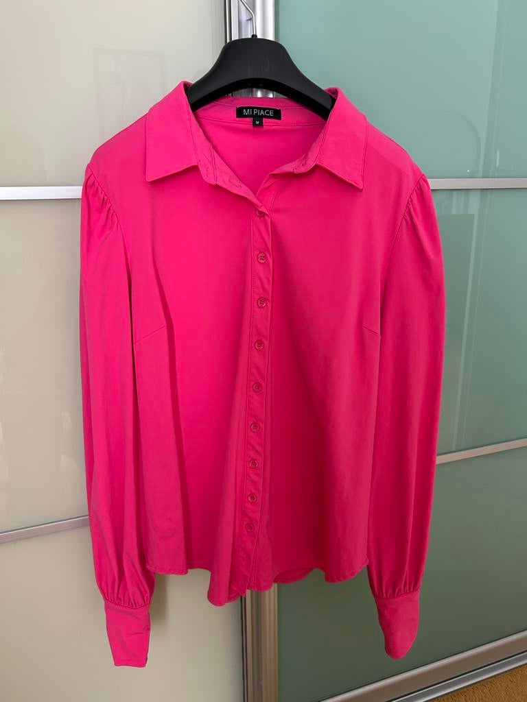 Mi Piace blouse travelstof M, Kleding | Dames, Blouses en Tunieken, Ophalen of Verzenden, Zo goed als nieuw, Maat 38/40 (M), Roze