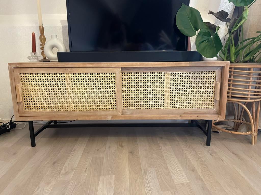 Tv meubel, Huis en Inrichting, Kasten | Televisiemeubels, Ophalen, 100 tot 150 cm, Zo goed als nieuw, Minder dan 100 cm