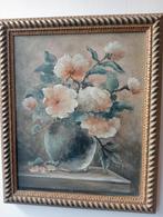 Olieverfschilderij bloemen in vaas, gesigneerd, Antiek en Kunst, Kunst | Schilderijen | Klassiek, Ophalen of Verzenden