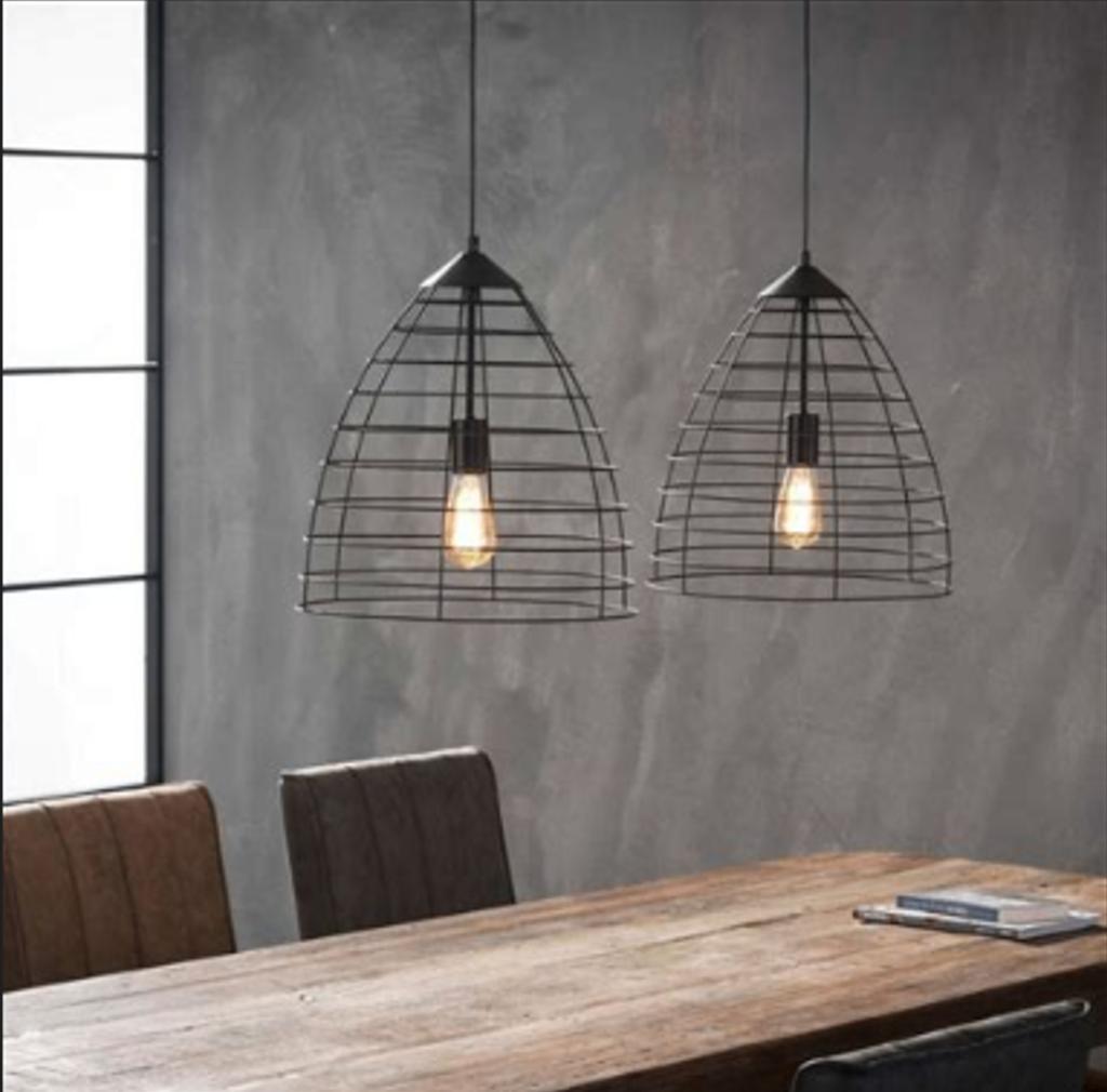 Peters-Living 3515345 hanglamp 2xE27 zwart NIEUW, Nieuw, Ophalen of Verzenden, Modern, Metaal