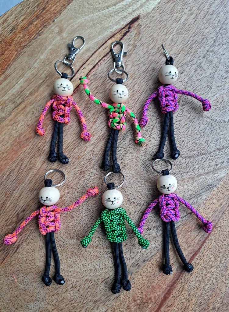 Handgemaakte gelukspoppetjes met poezengezichtje, Ophalen of Verzenden, Nieuw