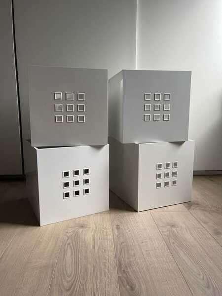 19x diverse kleuren Lekman bakken manden kallax Ikea ZGAN!, Huis en Inrichting, Woonaccessoires | Schalen en Manden, Zo goed als nieuw