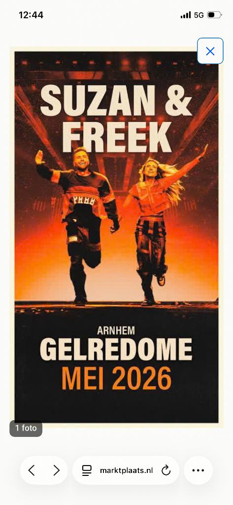 6 tickets Suzan & Freek 15 mei, Drie personen of meer, Mei