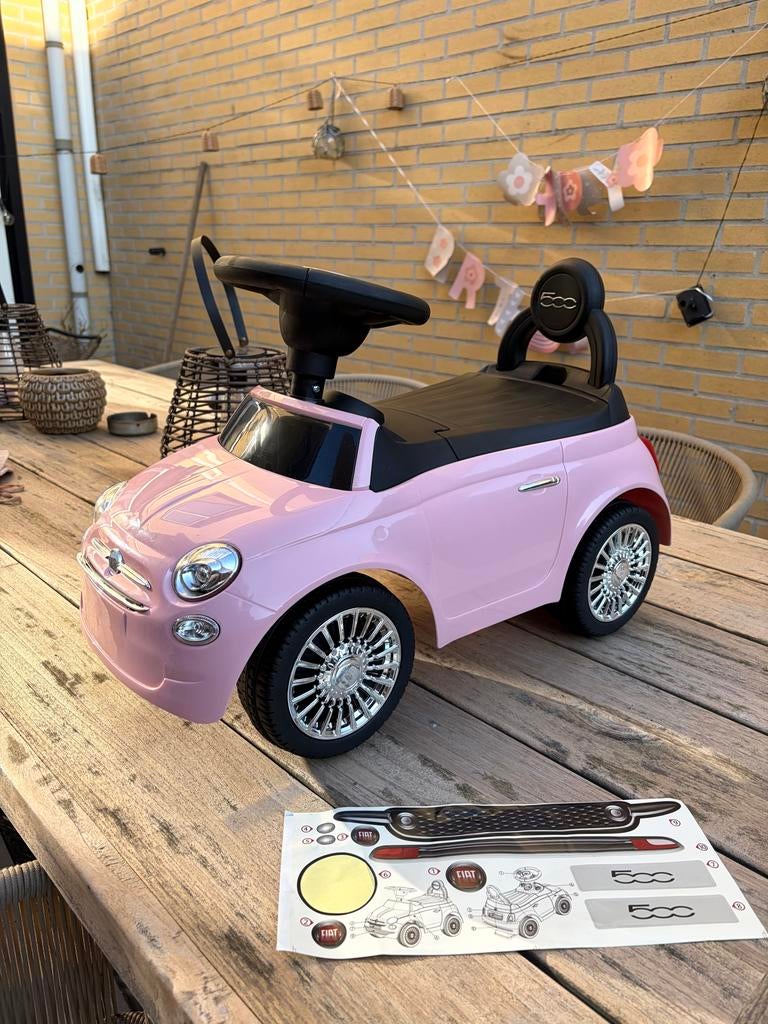 Puck loopauto Fiat 500 roze NIEUW, Ophalen, Nieuw, Loopvoertuig