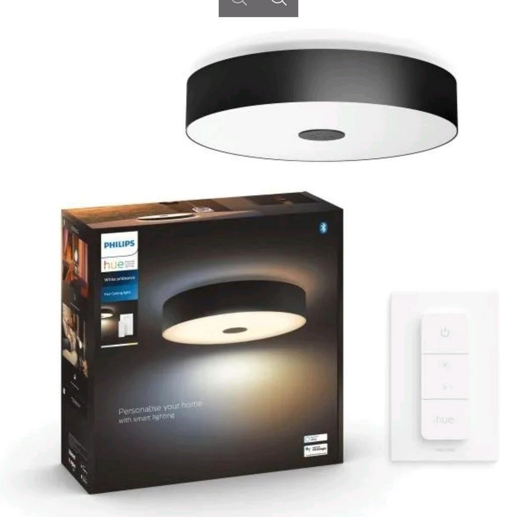 Philips Hue Fair Plafondlamp Zwart - Smart Verlichting, Ophalen, Gebruikt, Metaal, Modern, Smart Home, Minimalistisch