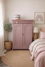 Biedermeier meidenkast linnenkast roze babykamer kledingkast, Kinderen en Baby's, Kinderkamer | Commodes en Kasten, Ophalen, 50 tot 70 cm