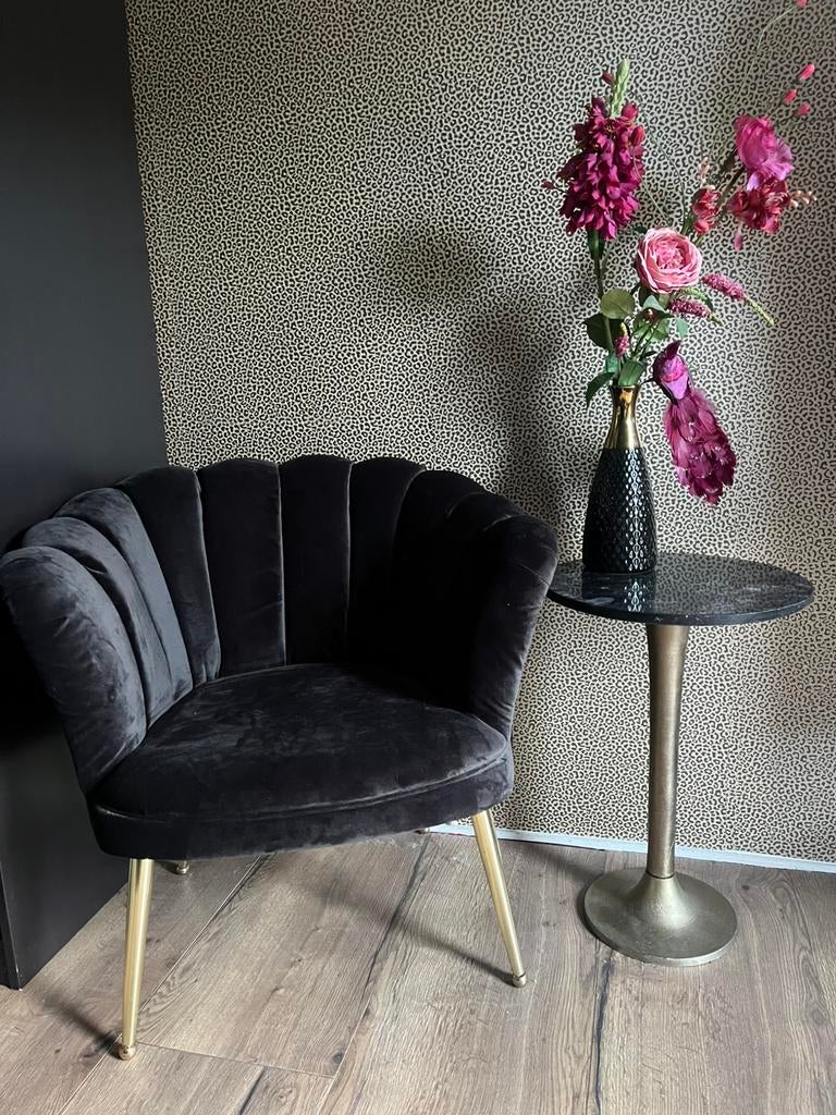 Schelpen stoel fluweel, Ophalen of Verzenden, Zo goed als nieuw, Overige kleuren, Eén