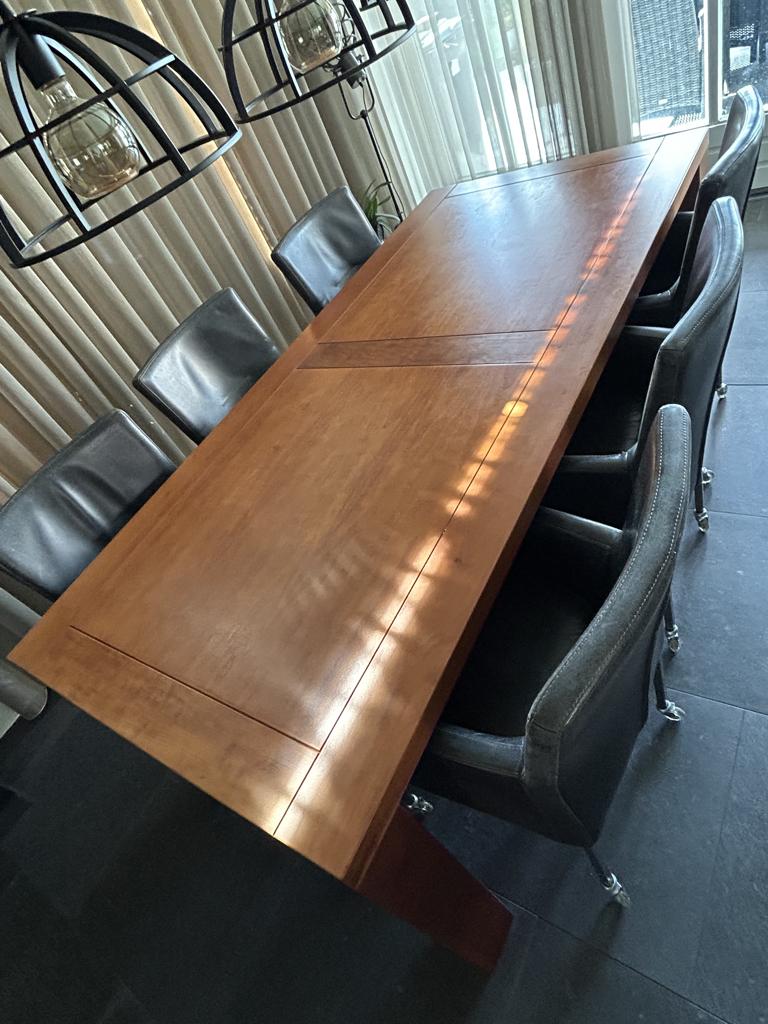 kersenhouten tafel, Huis en Inrichting, Tafels | Eettafels, Ophalen, Gebruikt, 200 cm of meer, 50 tot 100 cm