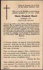 Bùsch Maria Elisabeth M-Gladbach 1891-1948 Heerlen, Verzamelen, Ophalen of Verzenden