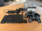 PlayStation 2 Slim set - incl. 2 controllers + 8 games, Spelcomputers en Games, Spelcomputers | Sony PlayStation 3, Gebruikt, Met 2 controllers