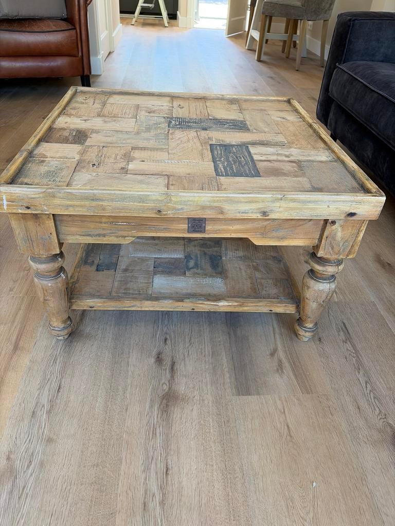 Riviera Maison Salontafel 70x70x43 cm, Ophalen, Gebruikt, 100 tot 150 cm, Vierkant