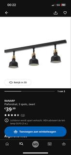 IKEA RANARP Plafondrail met lampen, Ophalen, Zo goed als nieuw, Metaal