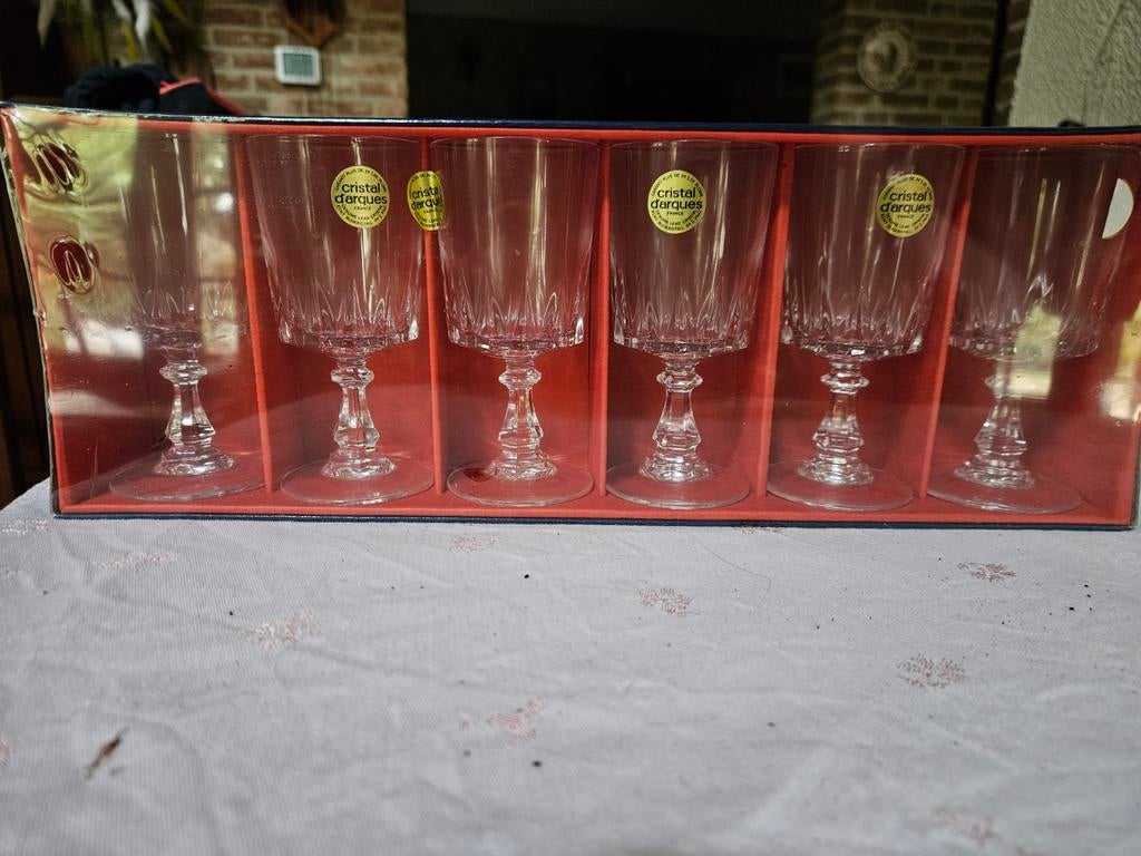 6 stuks Cristal d' Arques Louvre port/sherry glazen, Ophalen of Verzenden