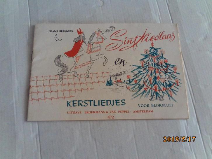 sint nicolaas en kerstliedjes voor blokfluit -frans bruggen, Diversen, Sinterklaas, Gebruikt, Ophalen of Verzenden