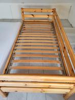 Houten bed 1 persoons met matras, 90 cm, Eenpersoons, Ophalen of Verzenden, Hout