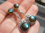 Vanoli 925 zilveren oorbellen / oorstekers met labradoriet, Daiva1973@hotmail.com, Hangers, Vanoli, Overige kleuren