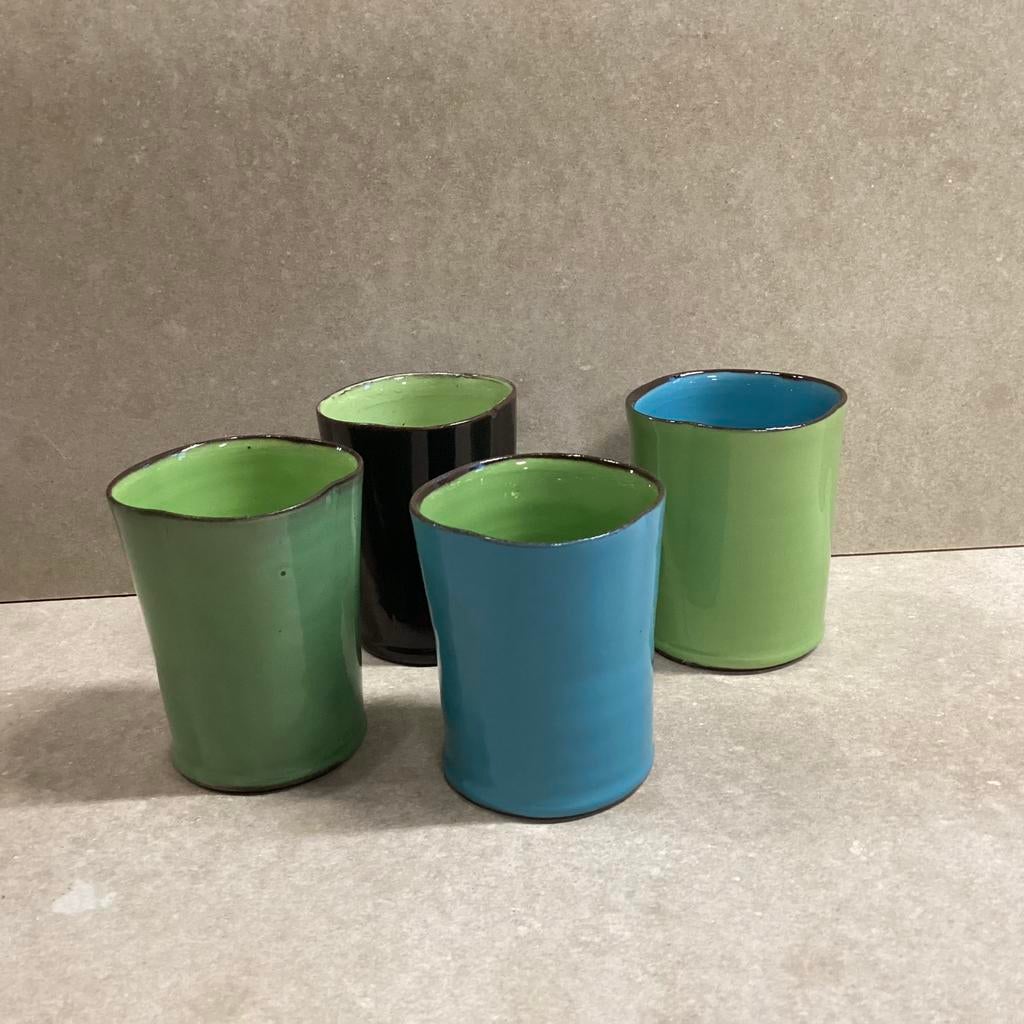 Mokken, 4 stuks, Overige typen, Ophalen of Verzenden, Zo goed als nieuw, X