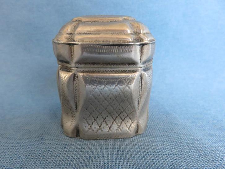 Antiek loderein doosje in zilver – ca. 1900, Antiek en Kunst, Antiek | Goud en Zilver, Zilver, Ophalen of Verzenden