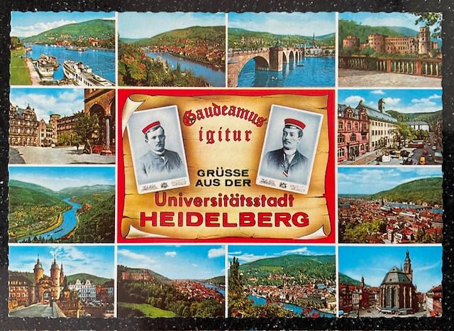 12-luik Heidelberg in het Neckardal, Ophalen of Verzenden, 1960 tot 1980, Ongelopen, Duitsland