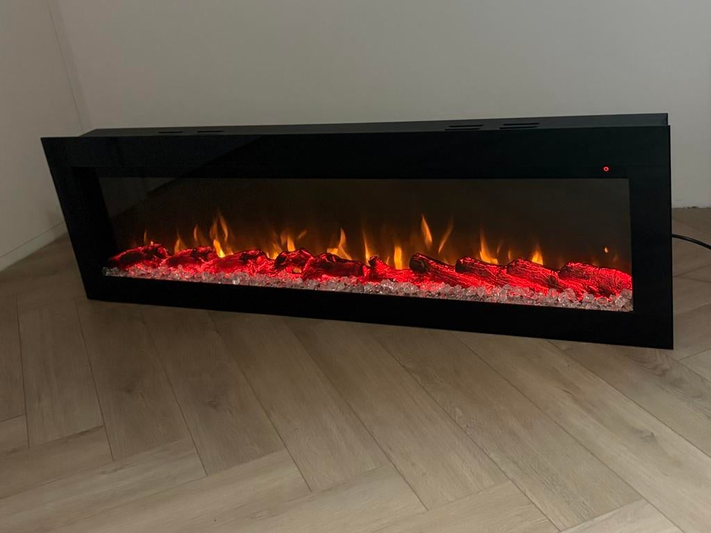 Elektrische haard met LED-vlam effect en verwarming, Ophalen of Verzenden, Zo goed als nieuw, Inbouwhaard, Elektrische haard