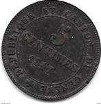 switzerland geneva 5 centimes 1847 A.B. km 133 xf !!!!!, Verzenden, Overige landen, Losse munt