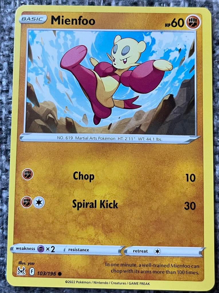 Pokémonkaart van Mienfoo (619) • Lost Origin (103/196), Verzenden, Nieuw, Losse kaart
