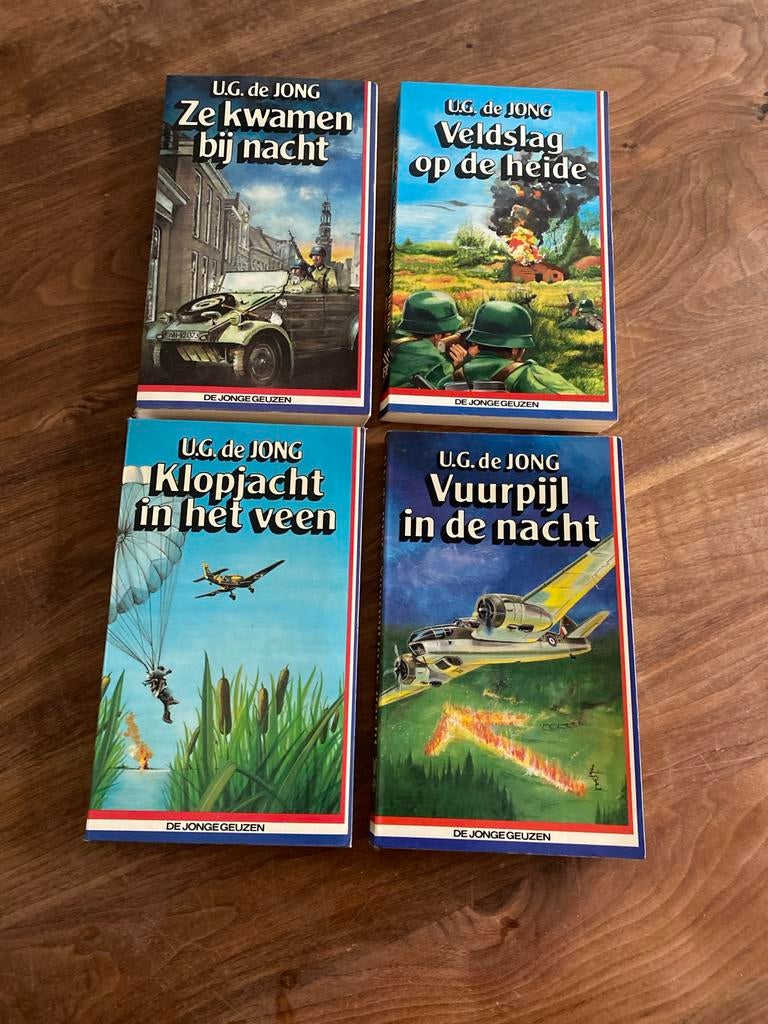 4 boeken van U.G. de Jong - De Jonge Geuzen, Ophalen, Tweede Wereldoorlog, Gelezen, Overige onderwerpen