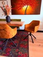 4 Goossens luxe velvet stoelen, Overige kleuren, Ophalen of Verzenden, Zo goed als nieuw, Vier