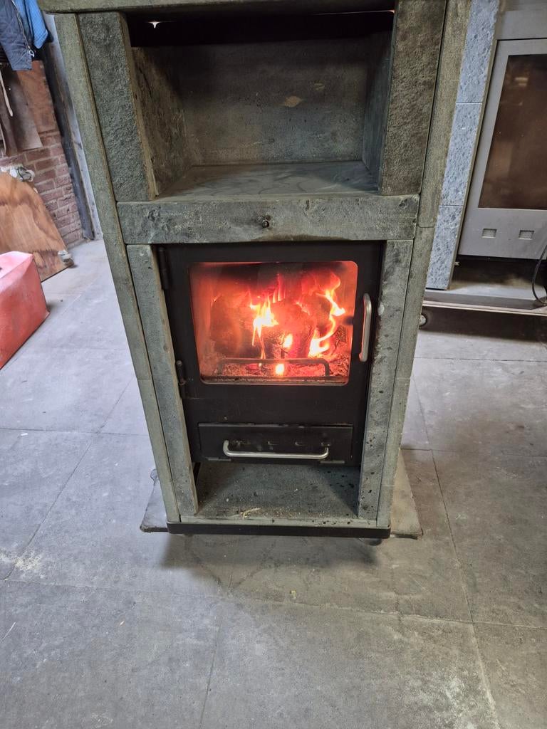 Speksteen kachels alleen gereviseerd, Ophalen, Hout, Houtkachel