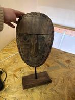 Houten masker op standaard, Ophalen of Verzenden