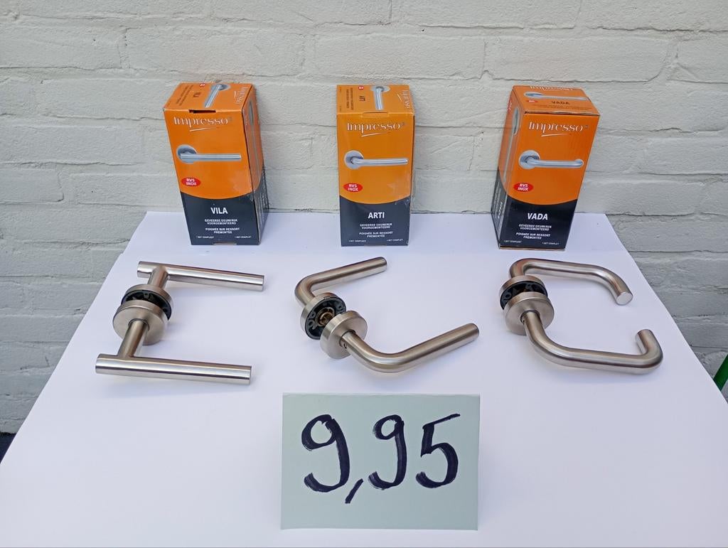 Deurkrukken Outlet: hoge kwaliteit voor zeer scherpe Prijs., Ophalen of Verzenden, Nieuw, Rvs, Klink of Kruk