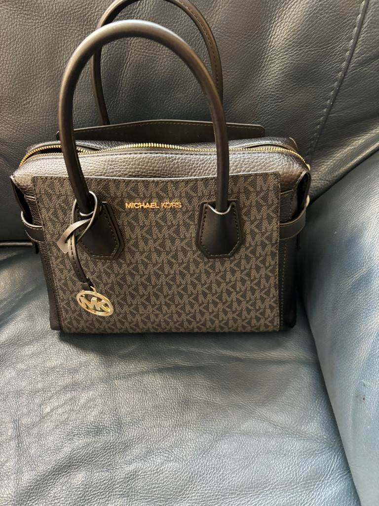 Michael kors tas leer, Ophalen of Verzenden, Zo goed als nieuw, Zwart, Handtas