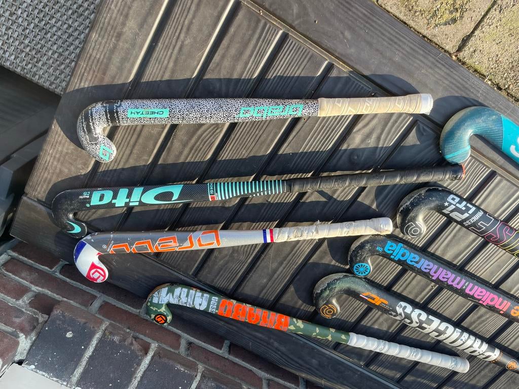 Hockey sticks - 4 grote en 4 kleinere modellen, Sport en Fitness, Hockey, Ophalen of Verzenden, Gebruikt, Stick